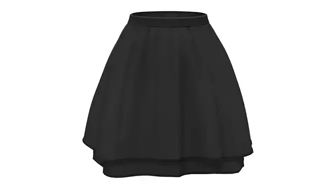 Layered Tulle Female Mini Skirt