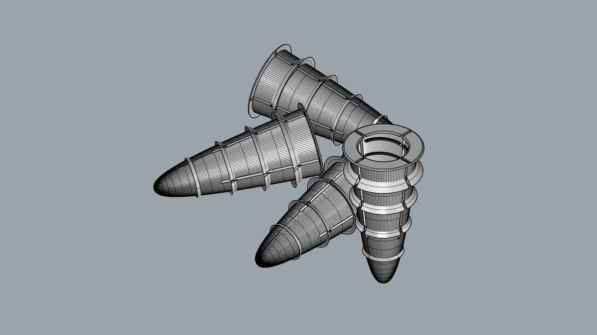 Expanding plug I Taquete expansivo Low-poly 3D model_22
