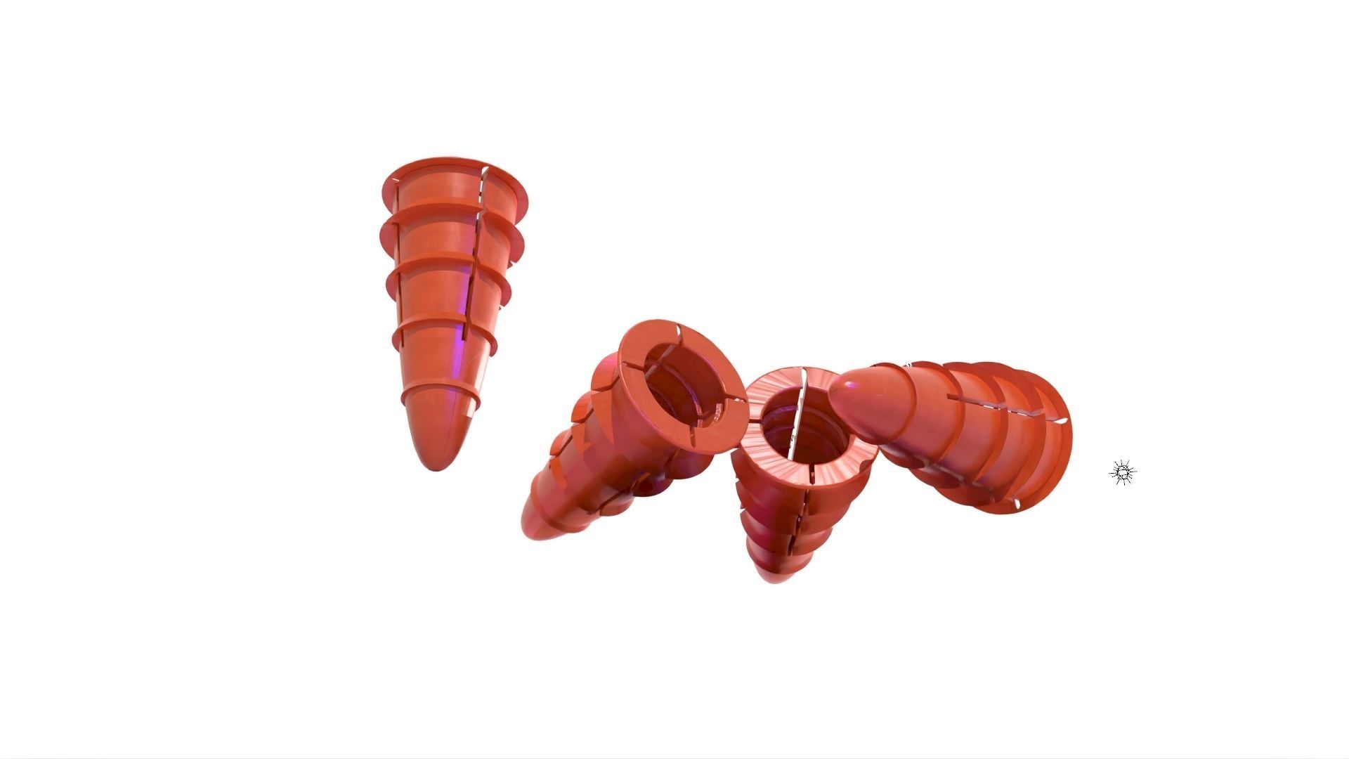 Expanding plug I Taquete expansivo Low-poly 3D model_19
