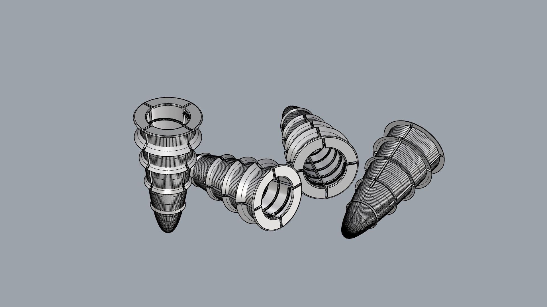 Expanding plug I Taquete expansivo Low-poly 3D model_21