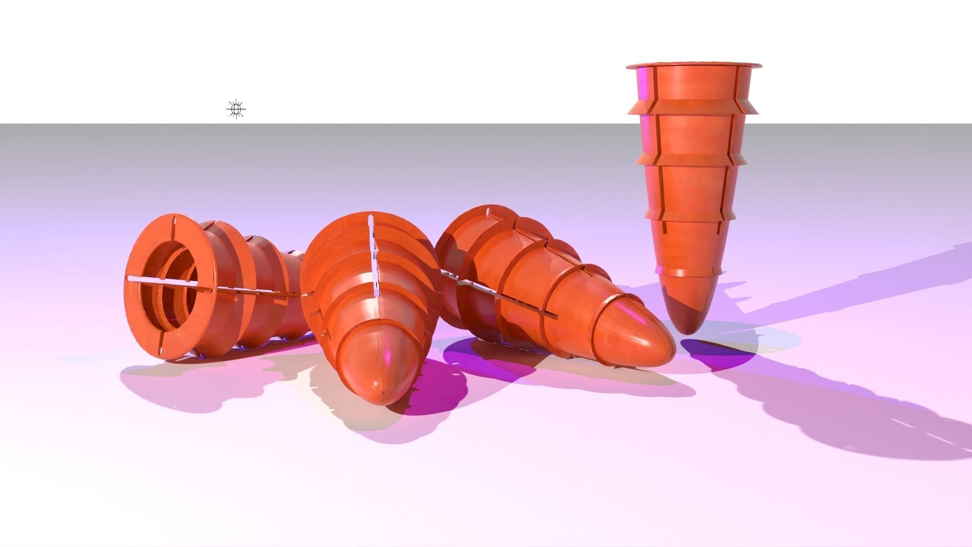 Expanding plug I Taquete expansivo Low-poly 3D model_16