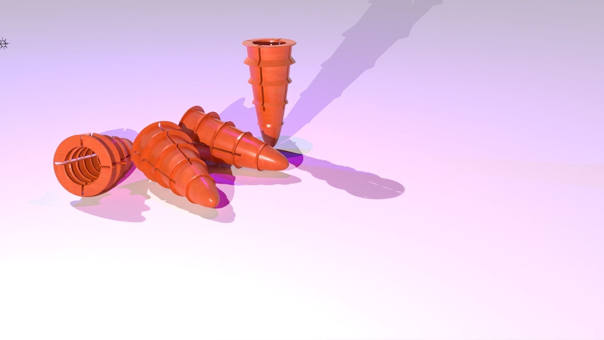 Expanding plug I Taquete expansivo Low-poly 3D model_17