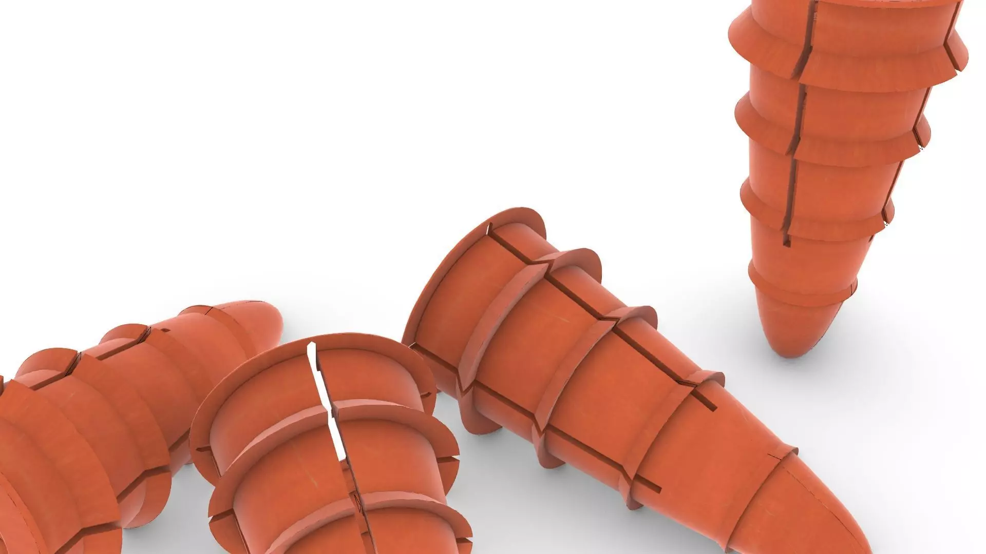 Expanding plug I Taquete expansivo Low-poly 3D model_0