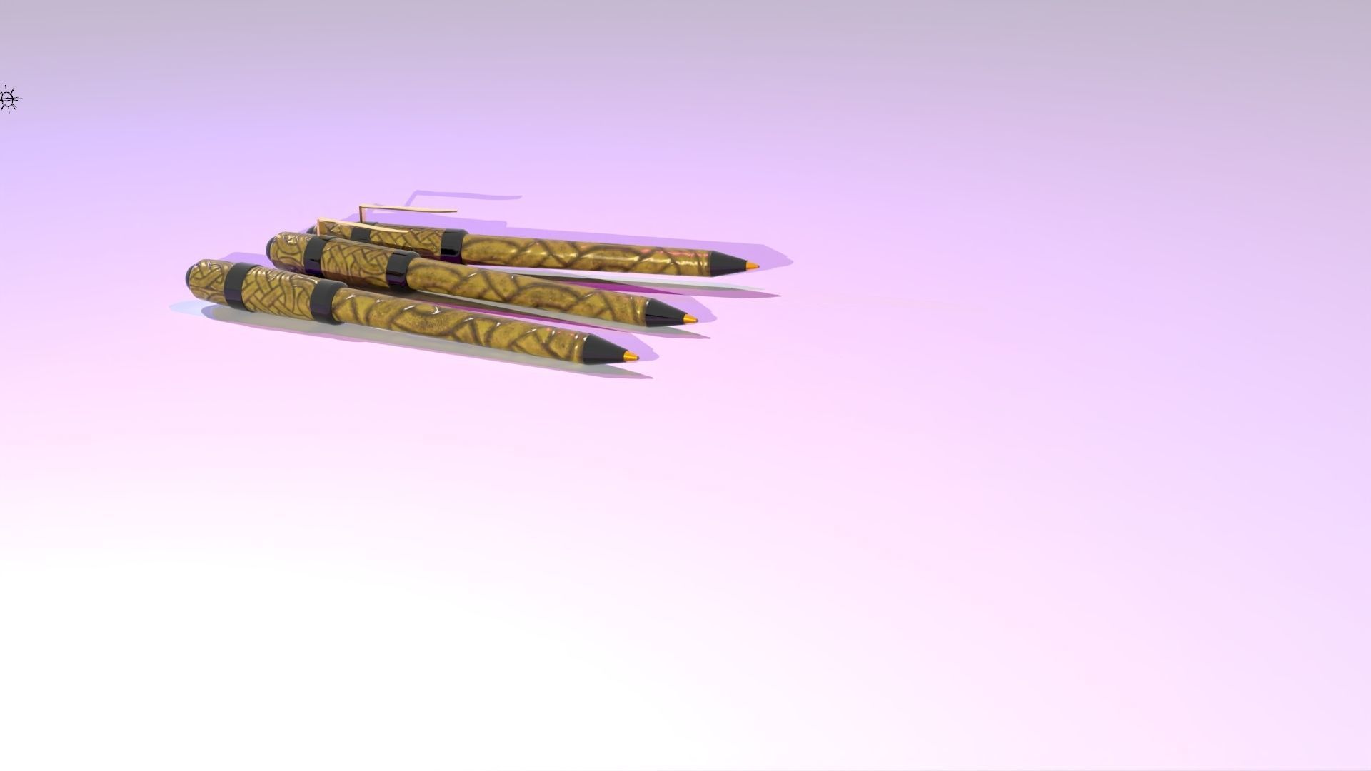Viking Pen I Pluma Vikinga Low-poly 3D model_7