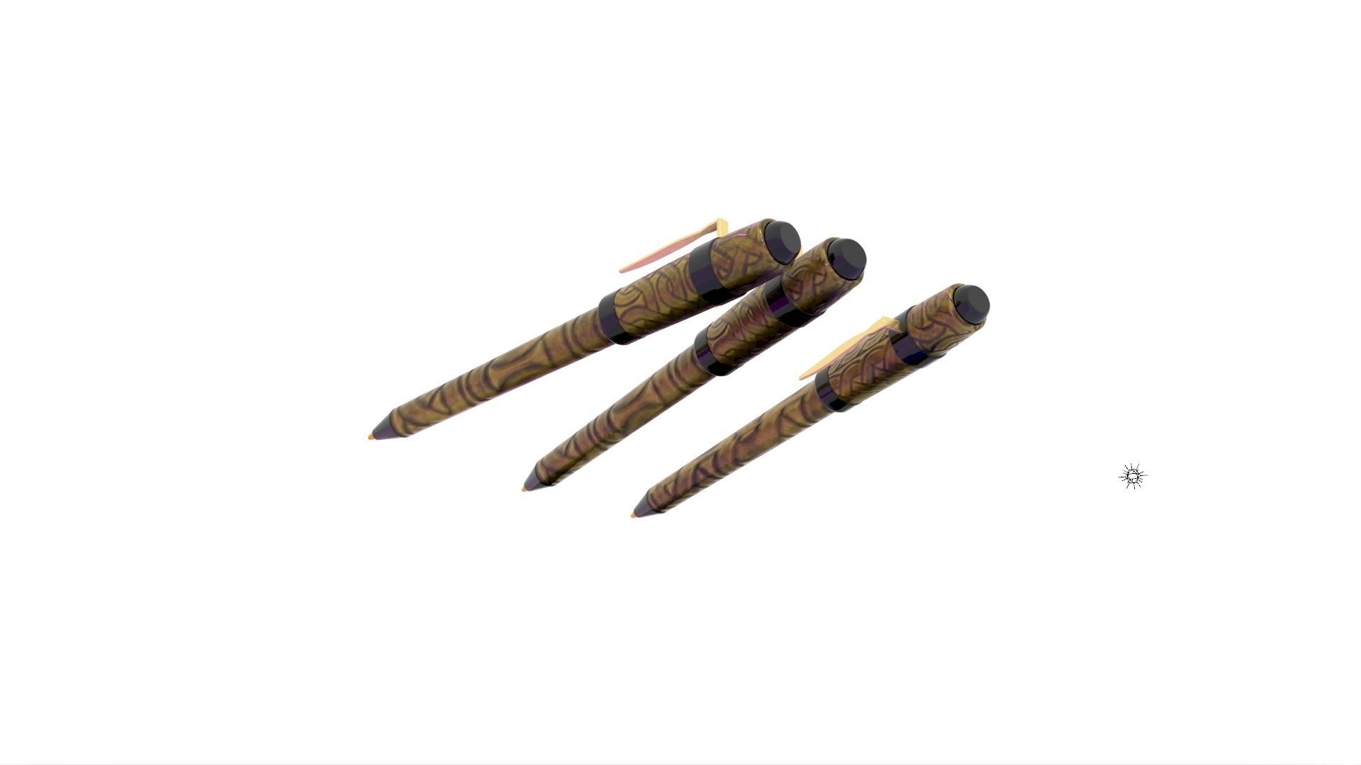 Viking Pen I Pluma Vikinga Low-poly 3D model_17