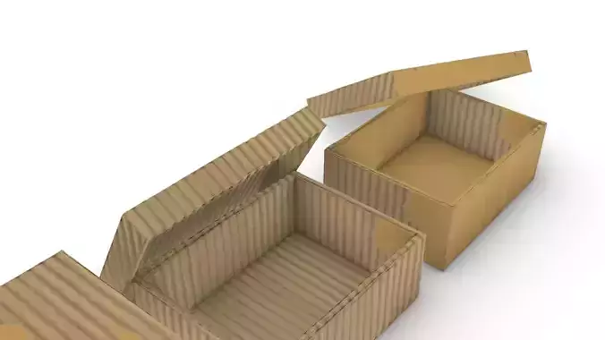 Cardboard boxes I Cajas Carton Low-poly 3D model