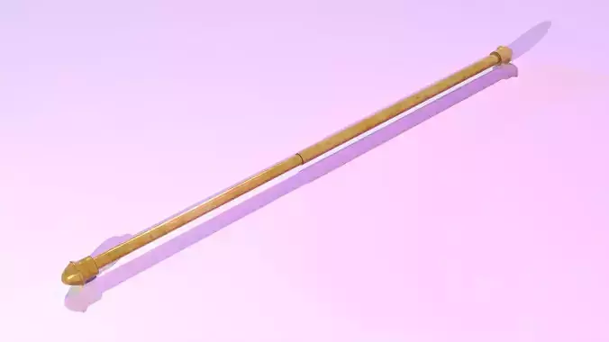 Curtain rod  Baston Cortinero  Low-poly 3D model