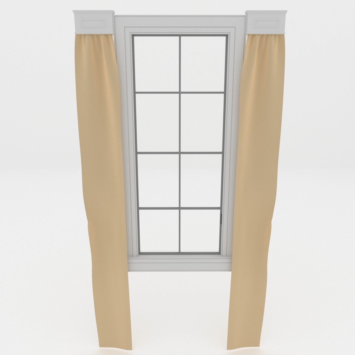 Modern Window Low-poly 3D model_2