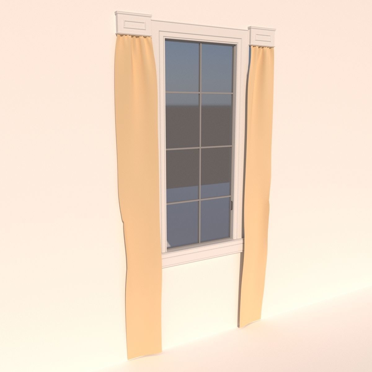 Modern Window Low-poly 3D model_6