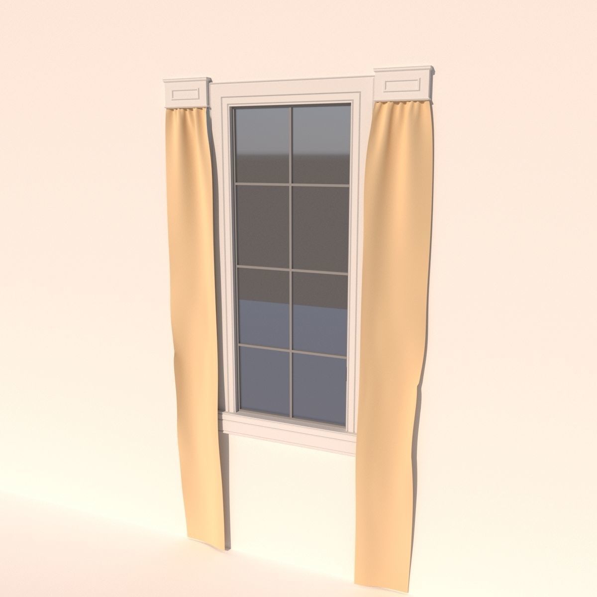 Modern Window Low-poly 3D model_5