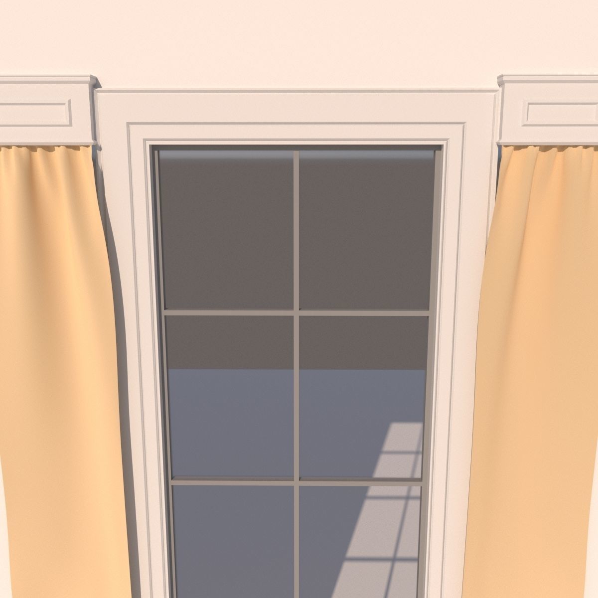 Modern Window Low-poly 3D model_7