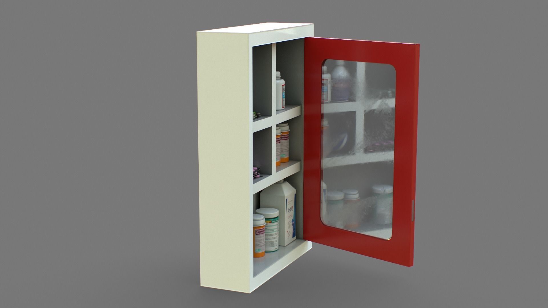 First Aid Box Low-poly 3D model_10