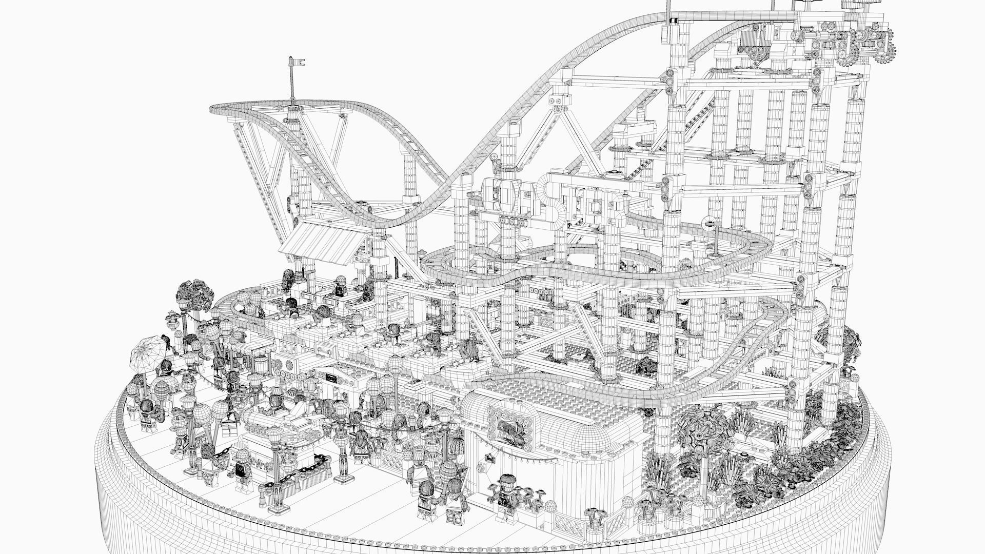 Roller Coaster LEGO 3D model_6