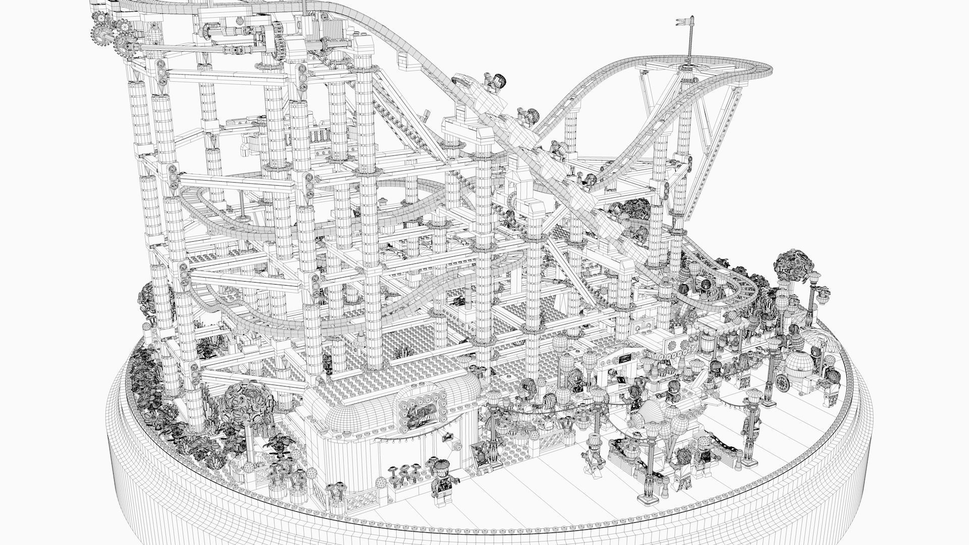 Roller Coaster LEGO 3D model_7