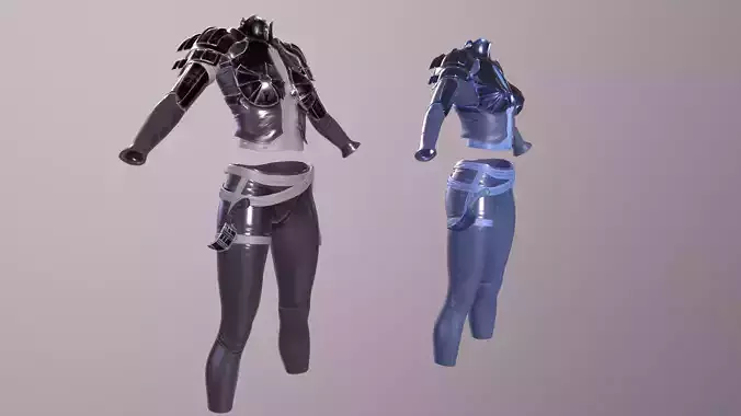 female stylized fantasy armor
