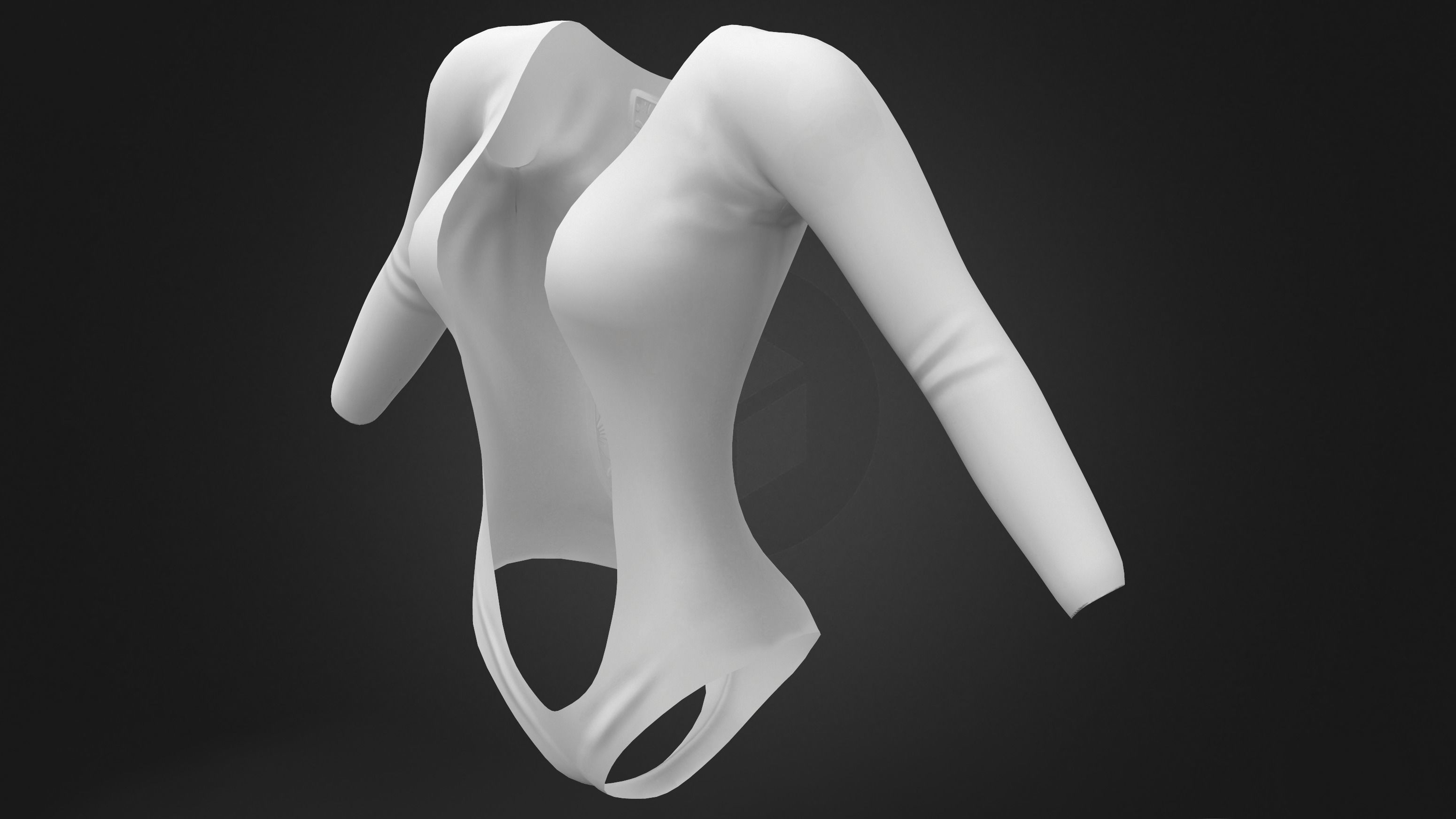 Romance BodySuit Low-poly 3D model_8