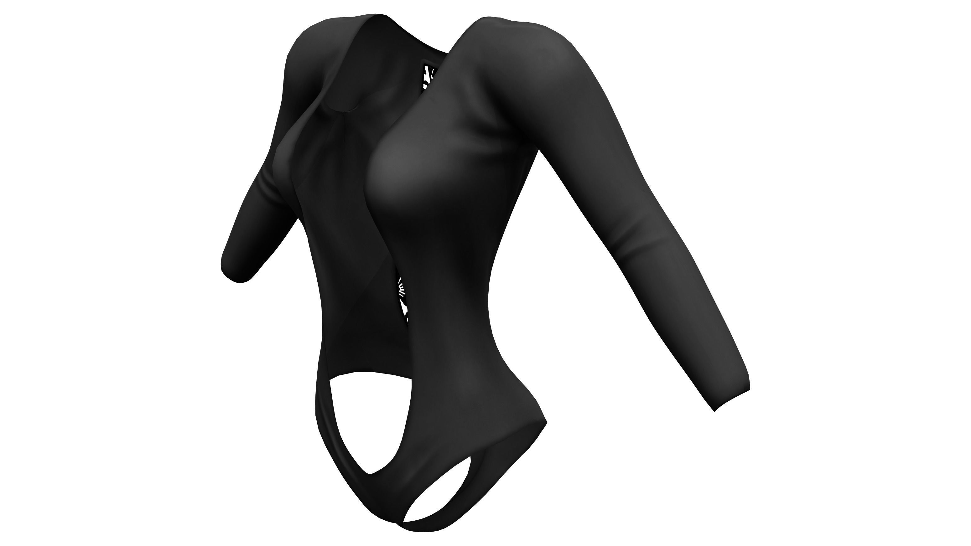 Romance BodySuit Low-poly 3D model_3