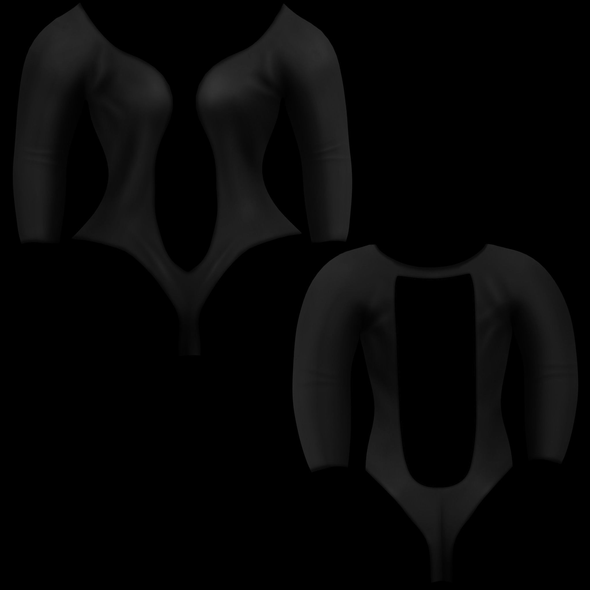 Romance BodySuit Low-poly 3D model_9