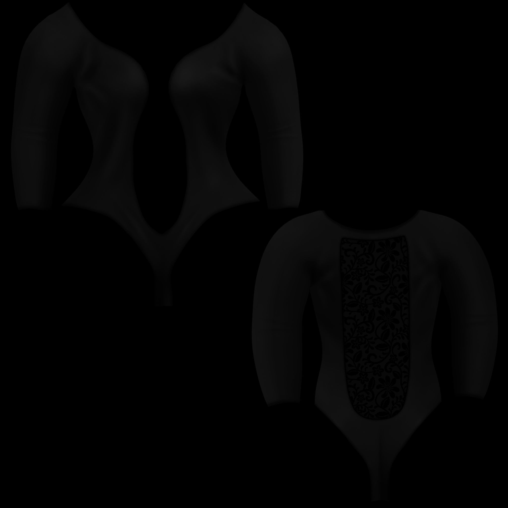 Romance BodySuit Low-poly 3D model_11