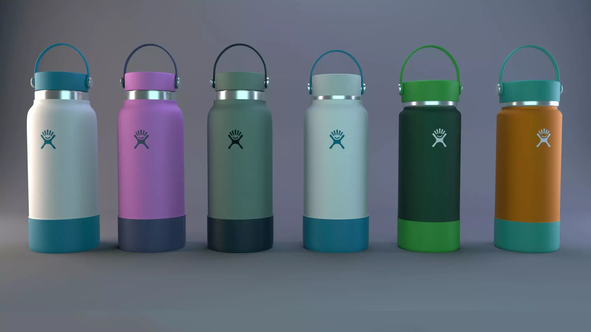 Flask Bottle model Low-poly 3D model