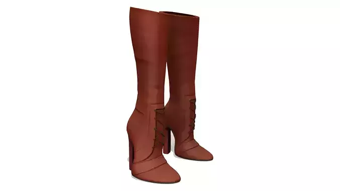 Brown Suede Killer Heels Mide Calf Boots