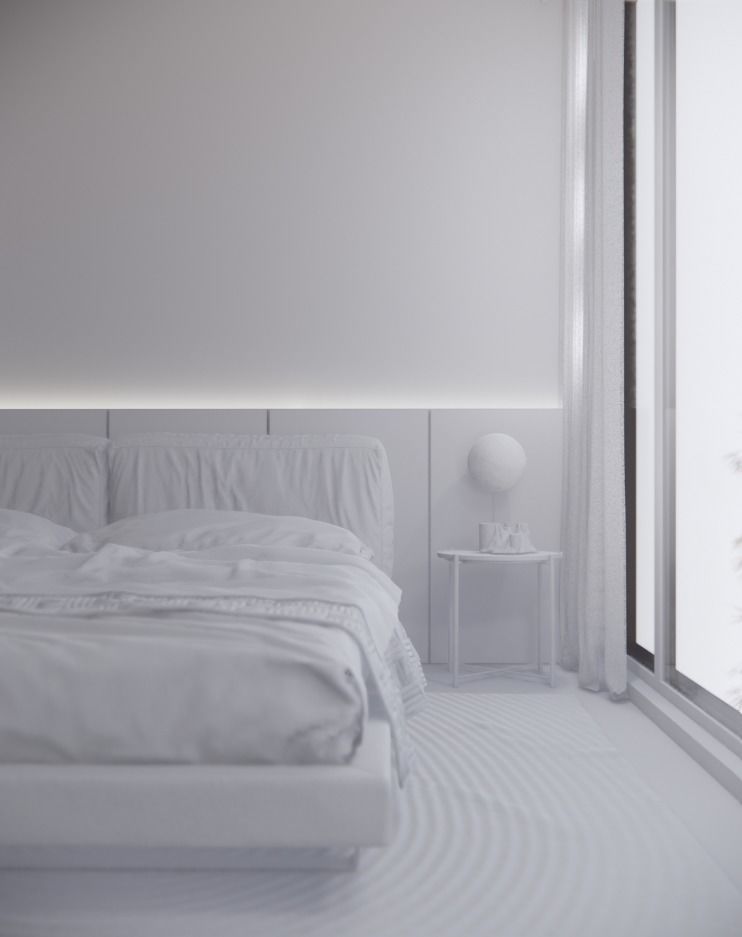 APARTMENT 001     MASTER BEDROOM     3D MODEL AND SCENE 3D model 3D model_5