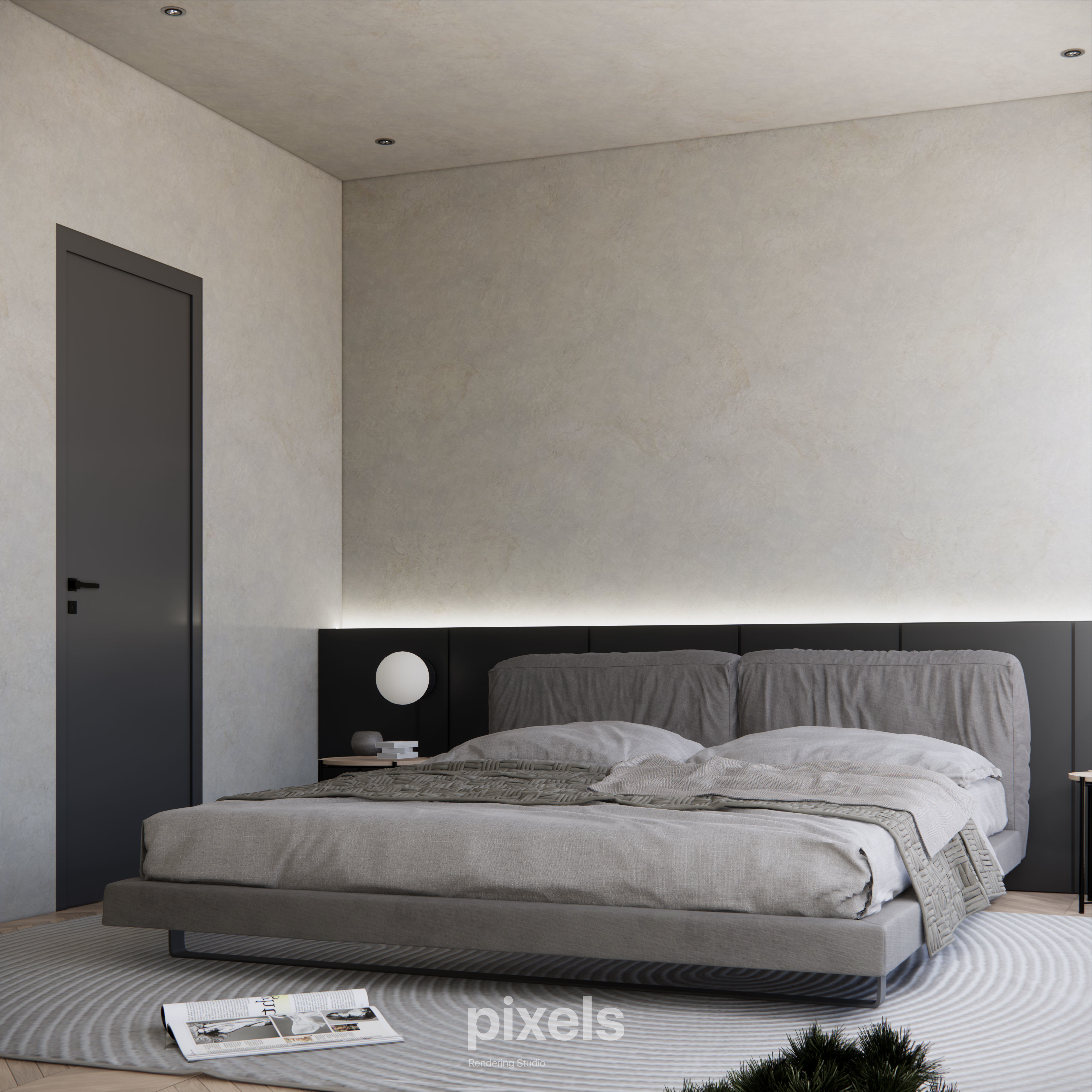 APARTMENT 001     MASTER BEDROOM     3D MODEL AND SCENE 3D model 3D model_2