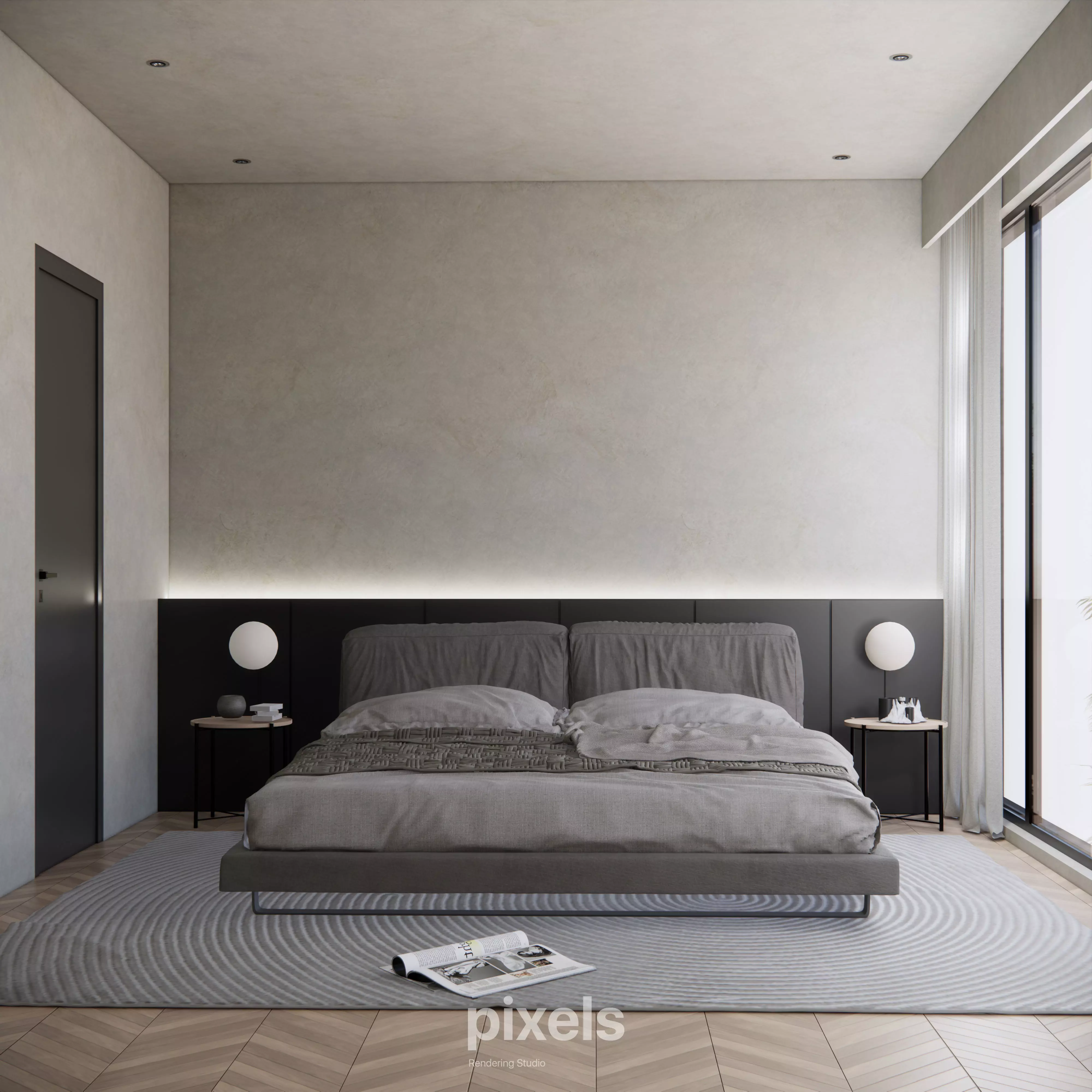 APARTMENT 001     MASTER BEDROOM     3D MODEL AND SCENE 3D model 3D model_0