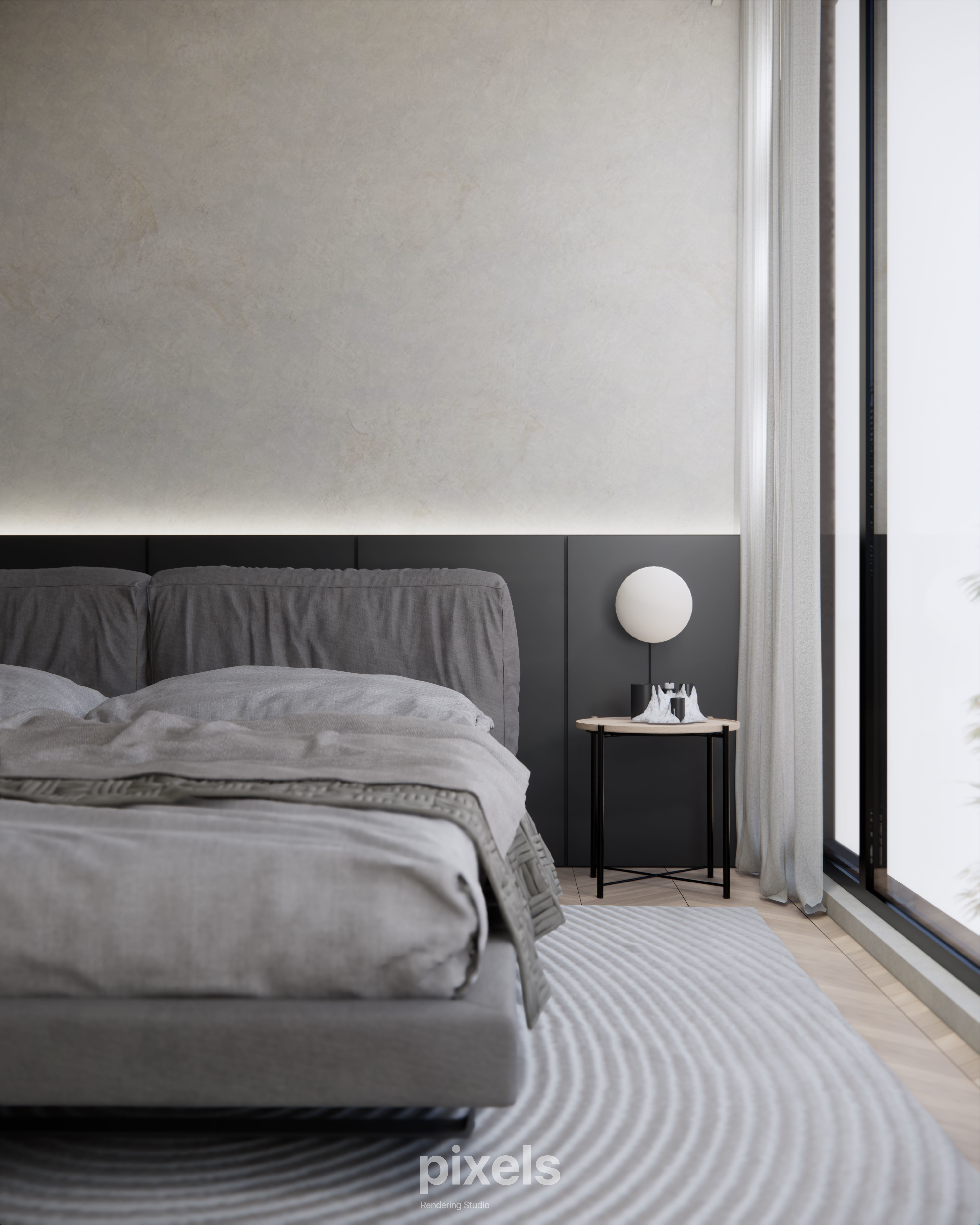 APARTMENT 001     MASTER BEDROOM     3D MODEL AND SCENE 3D model 3D model_1