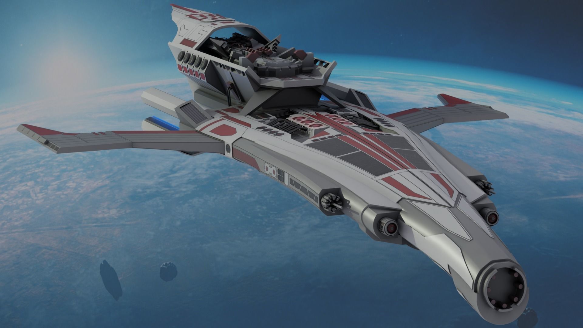 AI Generated Scifi Ship 3D model_1