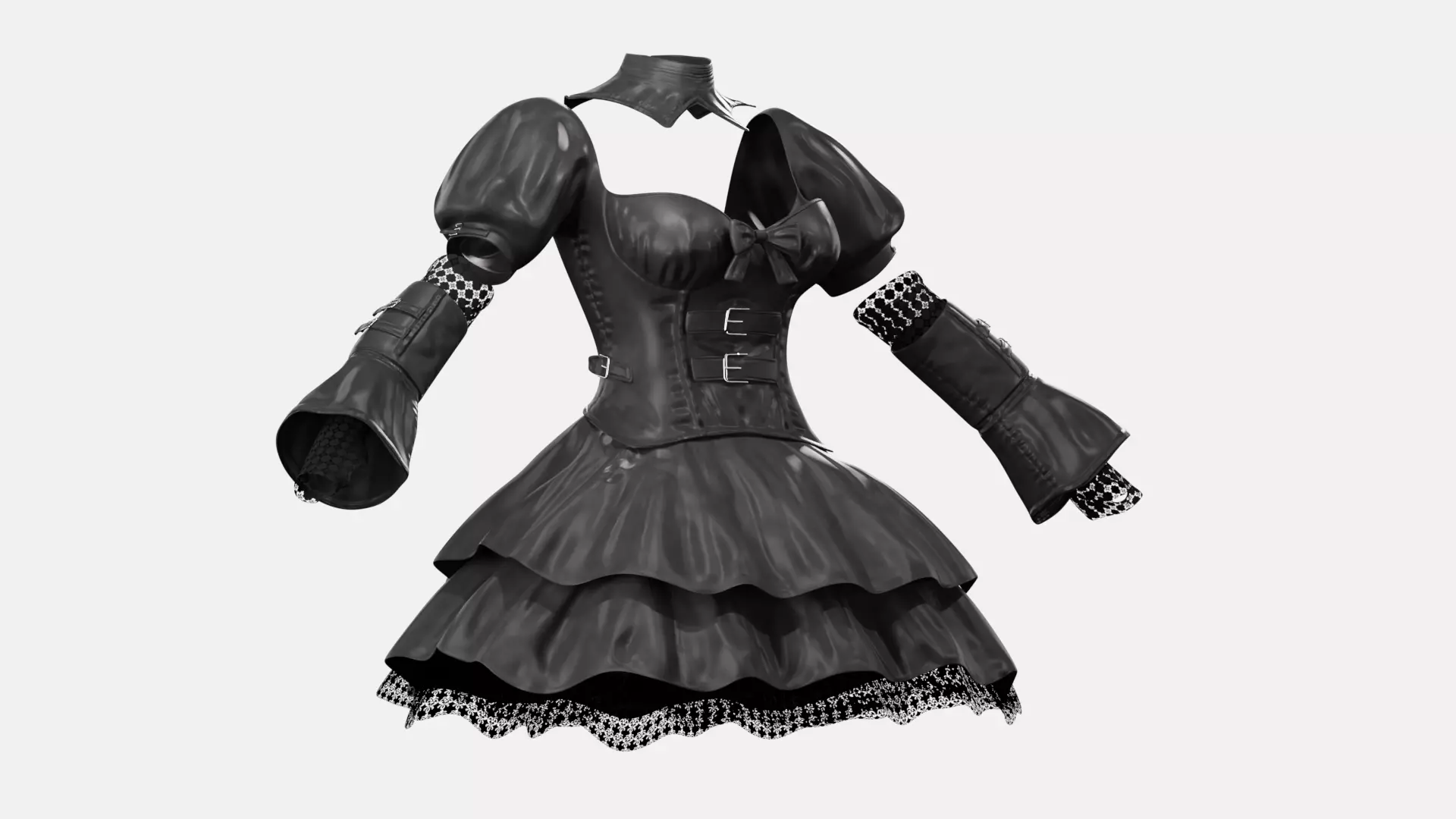 Lolita dressV3 Low-poly 3D model_0