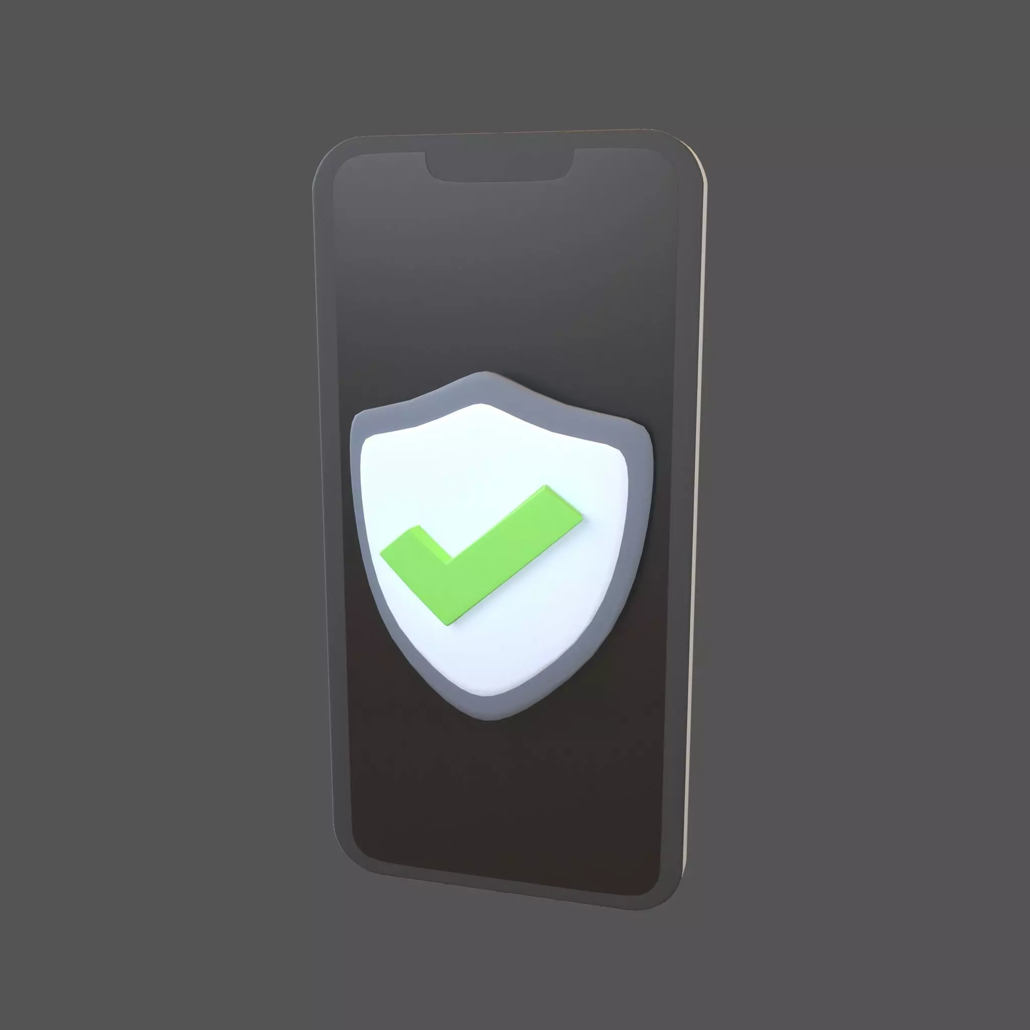 Phone Security Icon v1 001 Low-poly 3D model_0