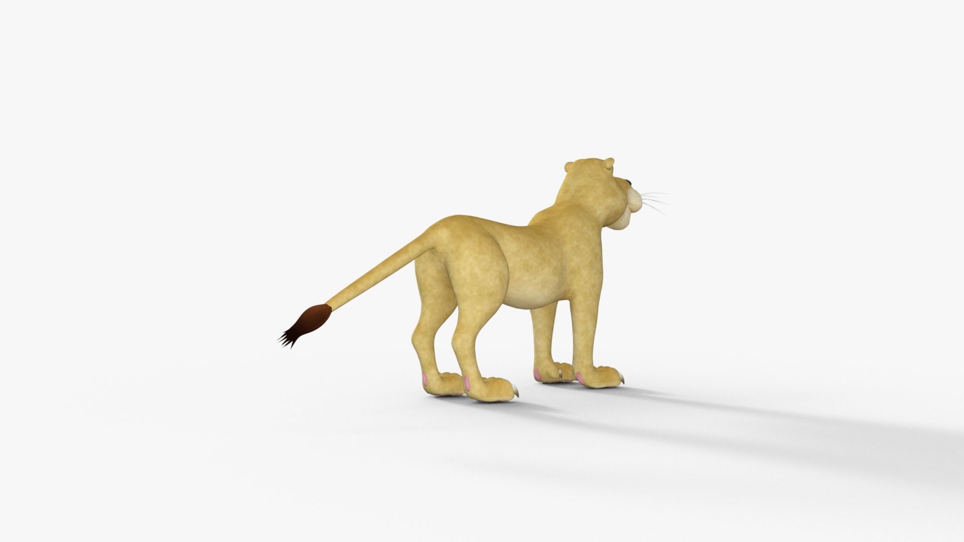 Cartoon Lioness Rigged 3D model_14