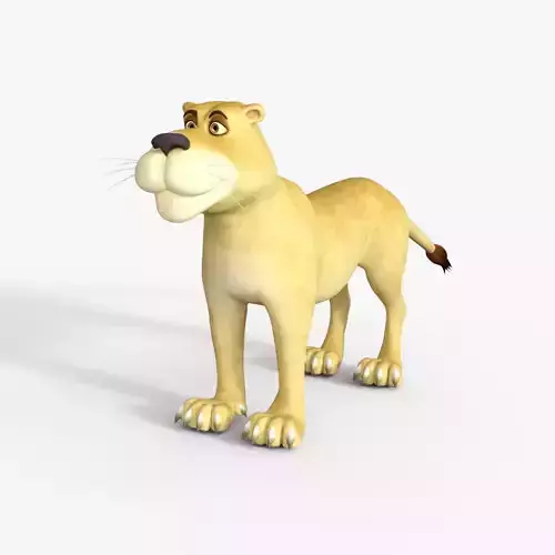 Cartoon Lioness Rigged