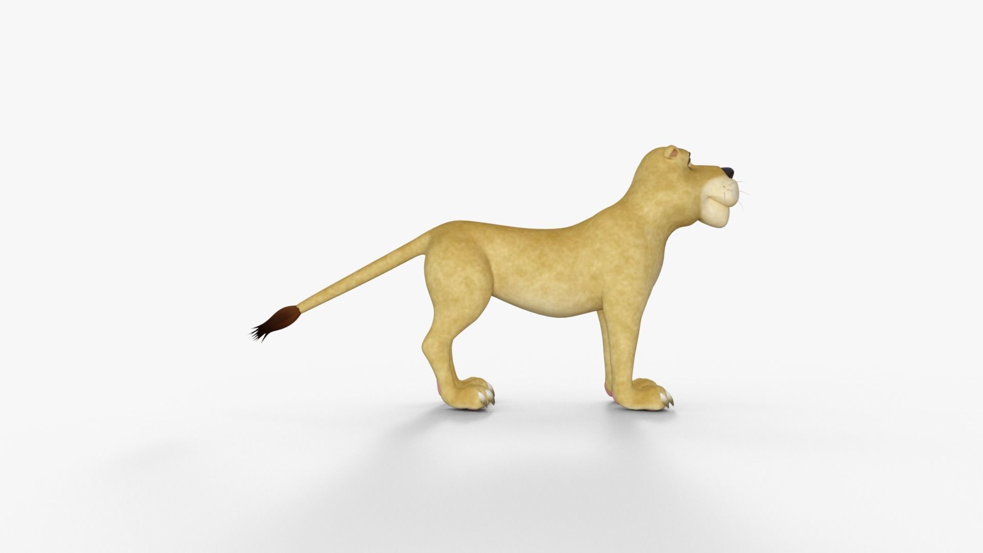 Cartoon Lioness Rigged 3D model_15