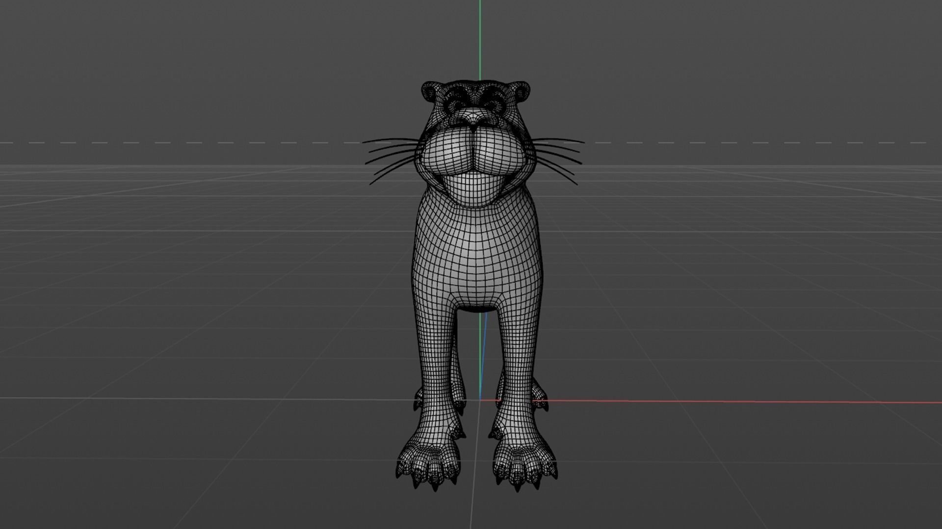 Cartoon Lioness Rigged 3D model_26