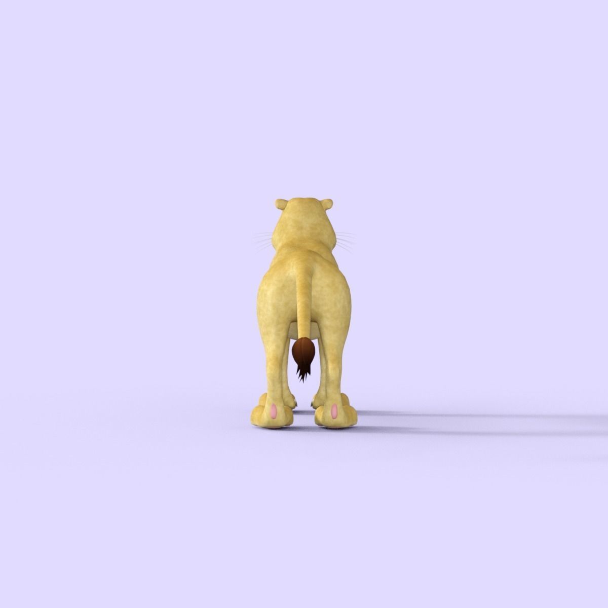 Cartoon Lioness Rigged 3D model_5