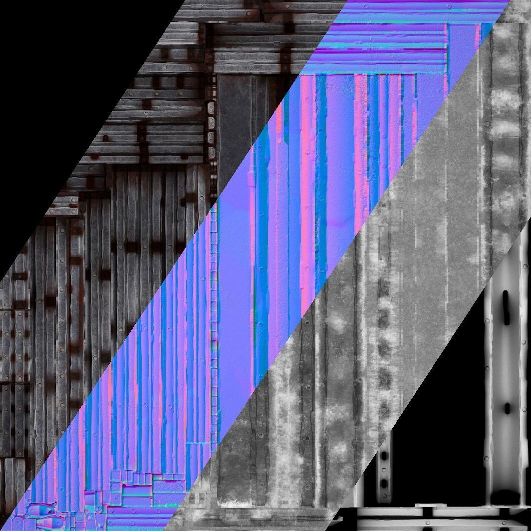 Medieval Prison Door  Low-poly 3D model_20