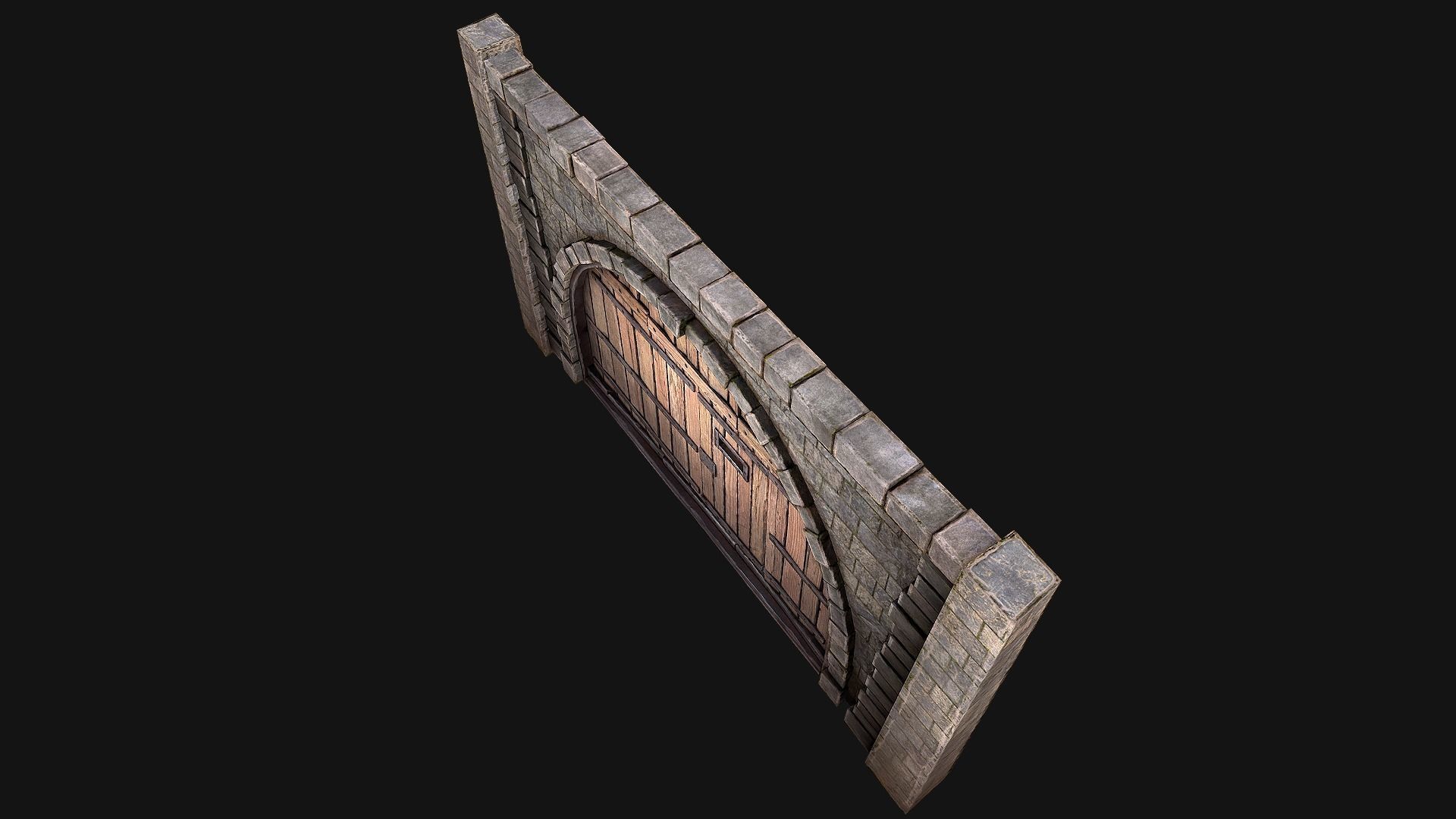 Medieval Prison Door  Low-poly 3D model_17