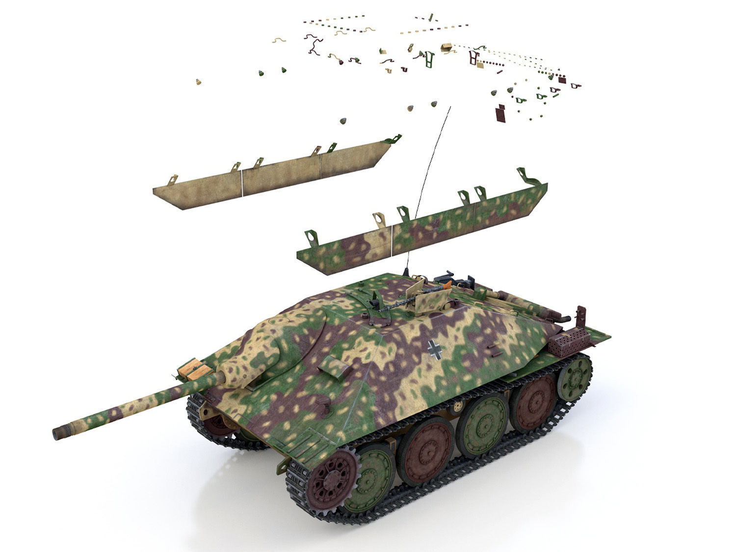 Jagdpanzer 38t Hetzer - 708 Volks-Grenadier Division  3D model_14