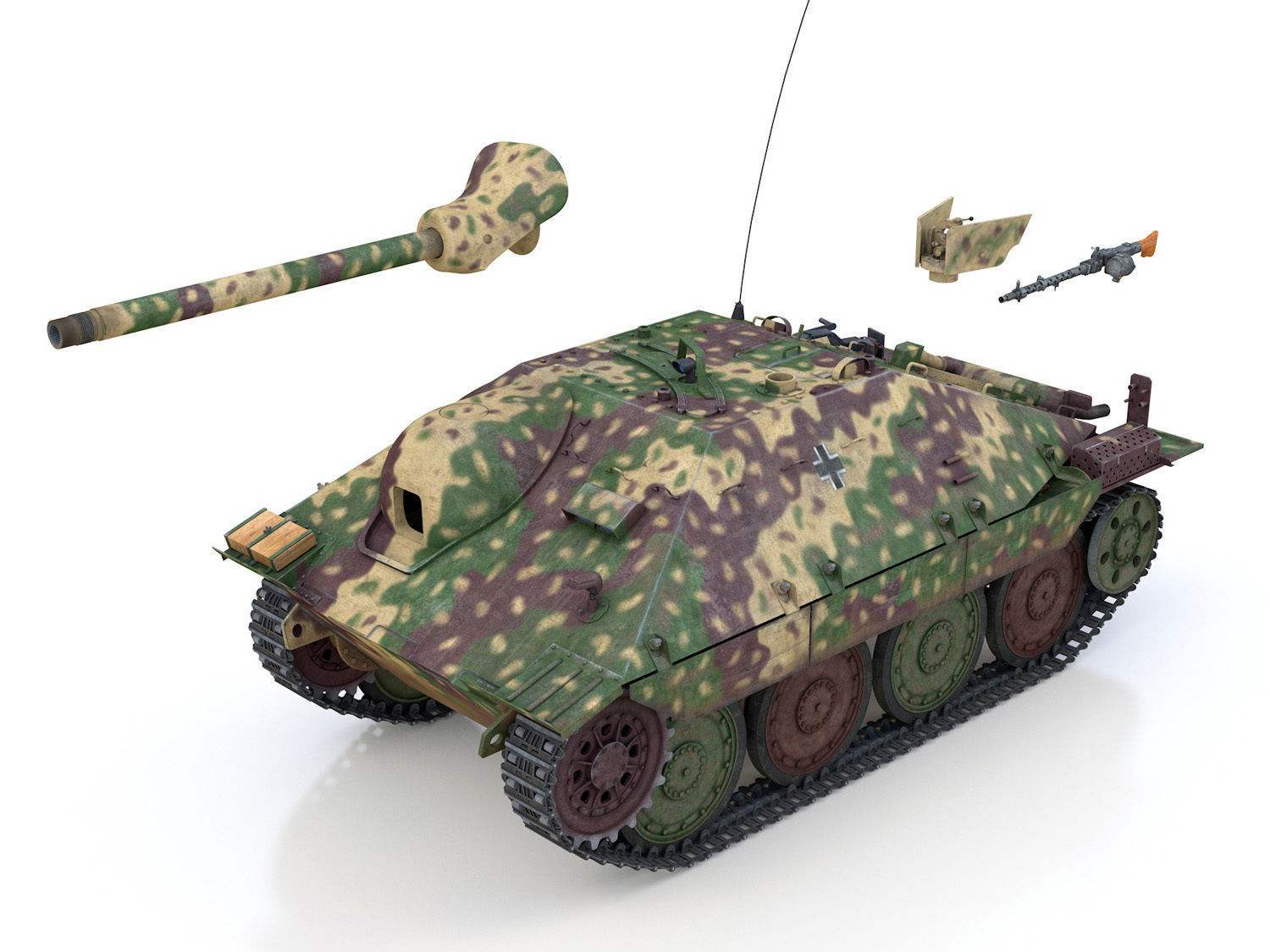 Jagdpanzer 38t Hetzer - 708 Volks-Grenadier Division  3D model_13