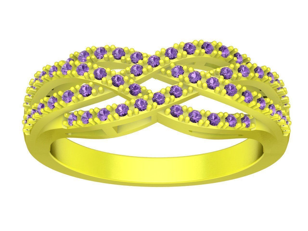 vietnamese diamond women fashion ring 4537 3D print model_1