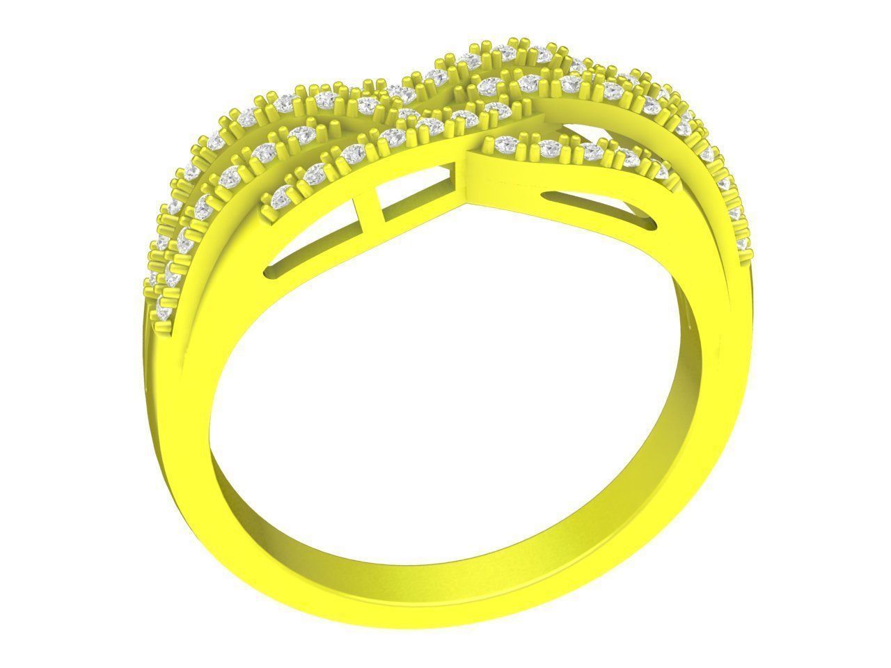 vietnamese diamond women fashion ring 4537 3D print model_8