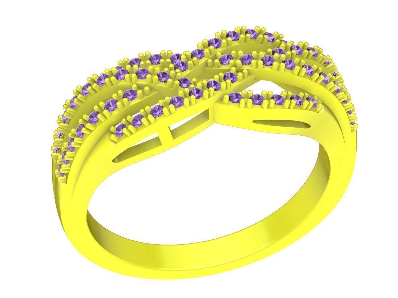 vietnamese diamond women fashion ring 4537 3D print model_5