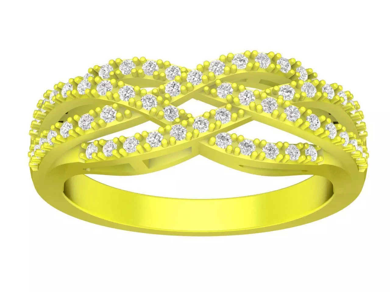 vietnamese diamond women fashion ring 4537 3D print model_0