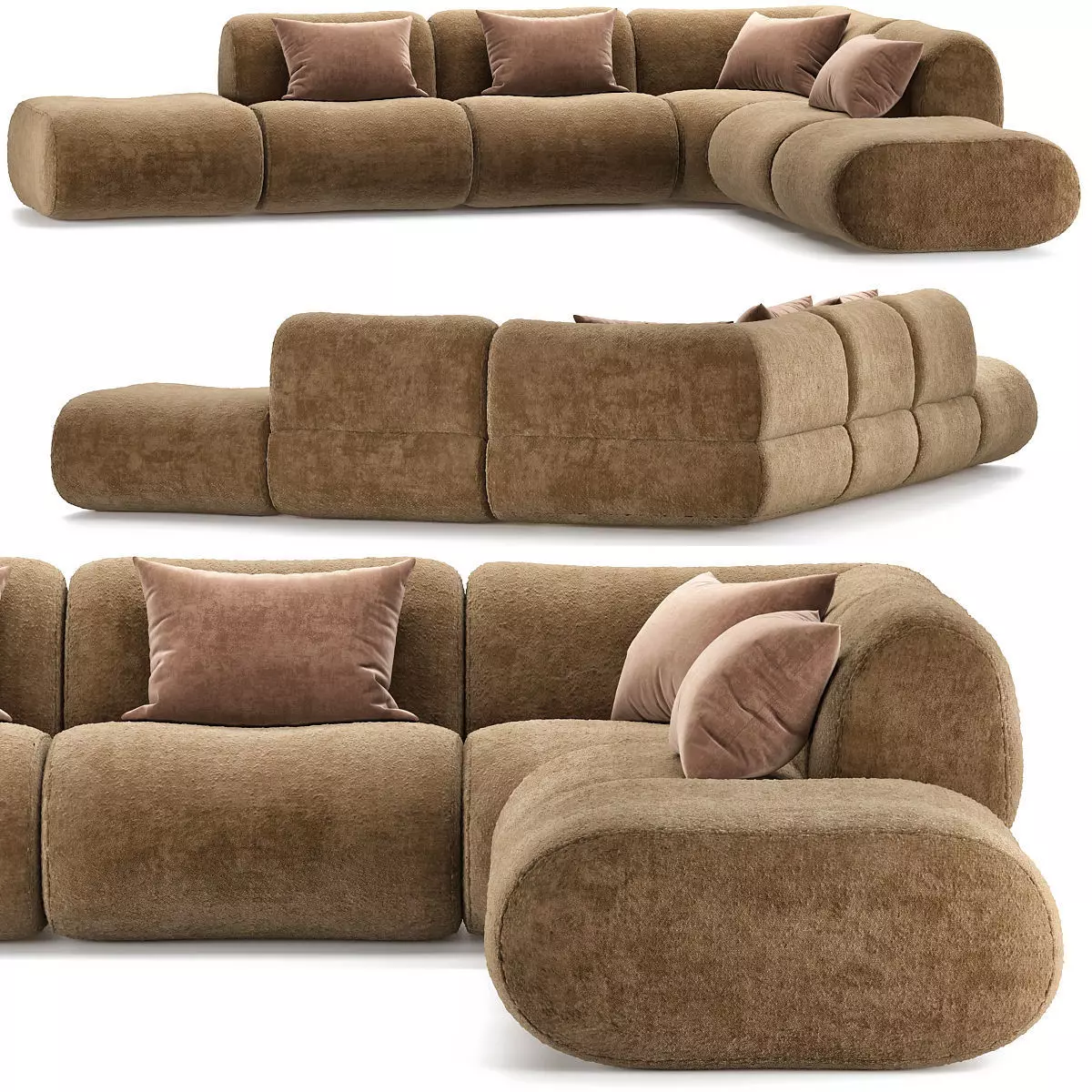 Lemmi Sofa Low-poly 3D model_0