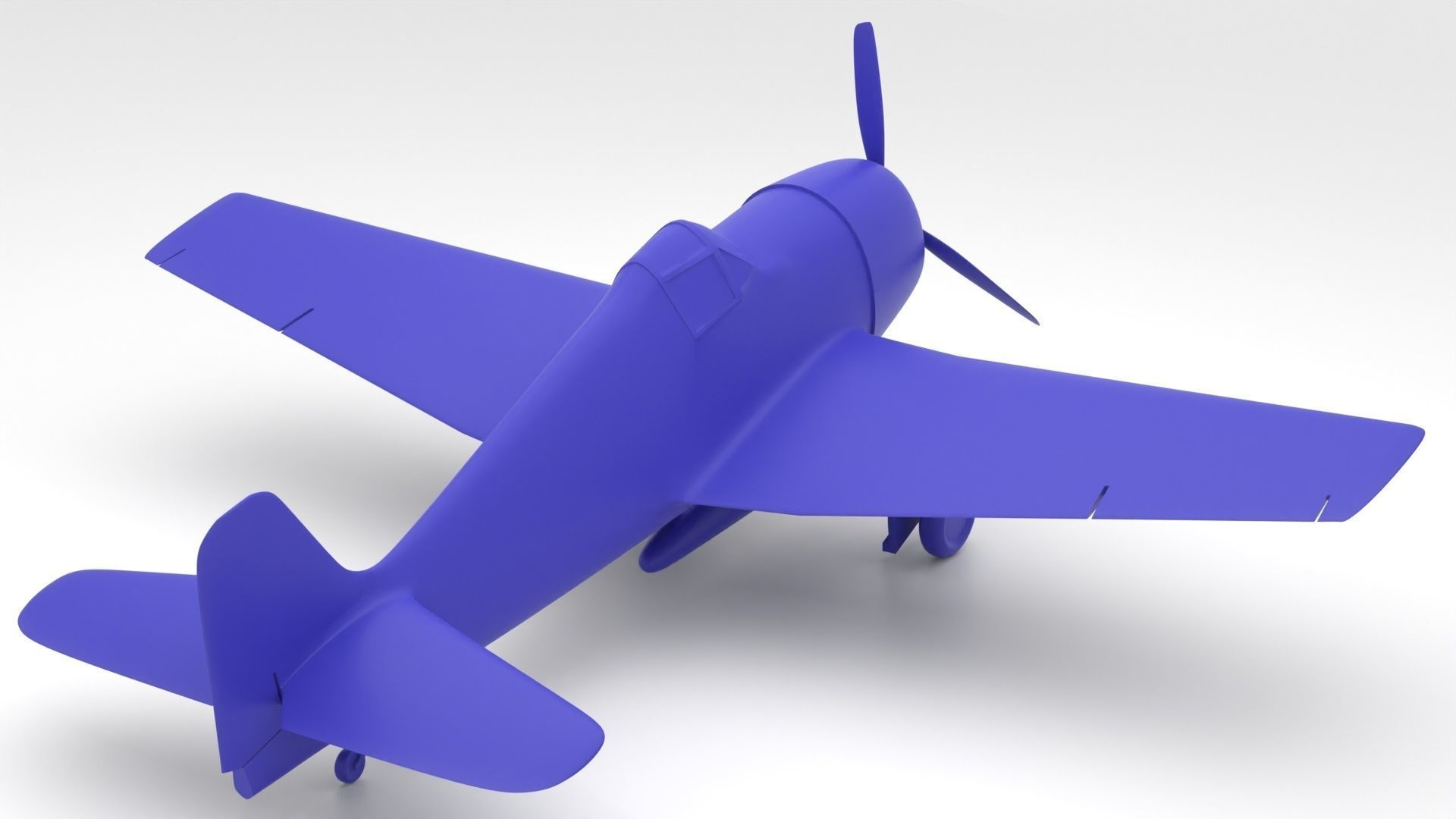 Grumman F6F Hellcat - 3d printer ready 3D print model_2