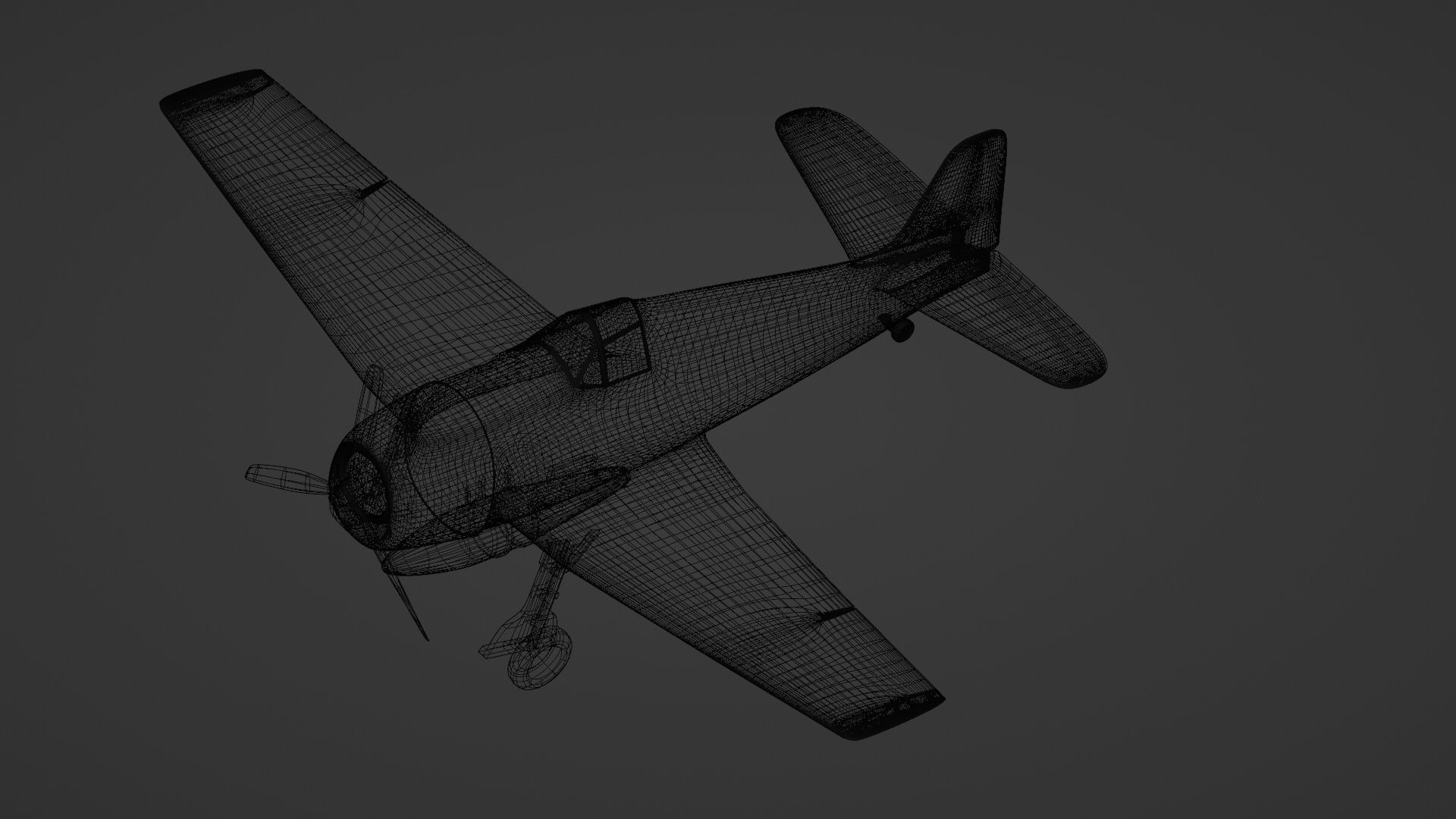 Grumman F6F Hellcat - 3d printer ready 3D print model_8