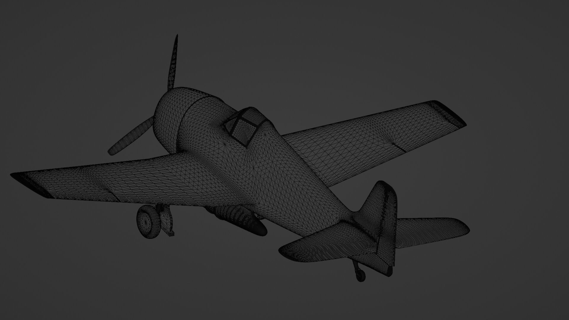Grumman F6F Hellcat - 3d printer ready 3D print model_7