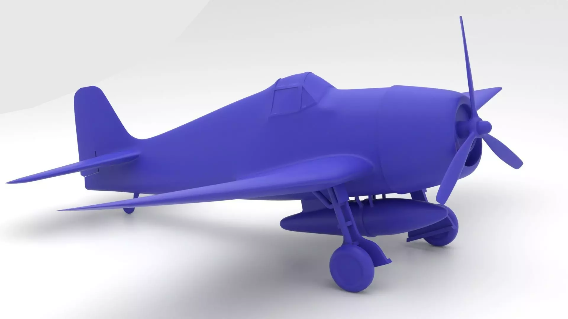 Grumman F6F Hellcat - 3d printer ready 3D print model_0